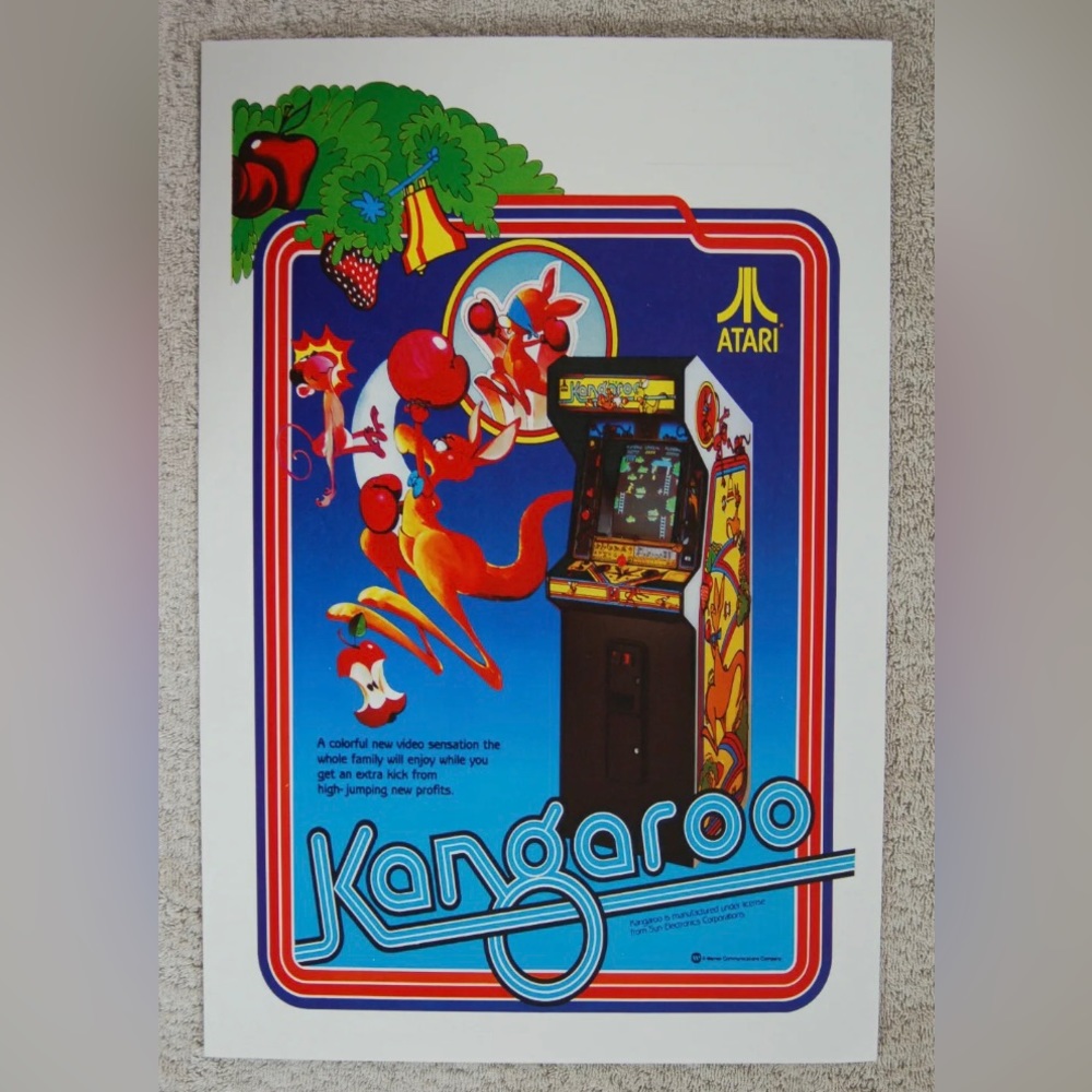 NEW Vintage “Kangaroo” Classic Atari Game Promo Poster